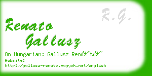 renato gallusz business card